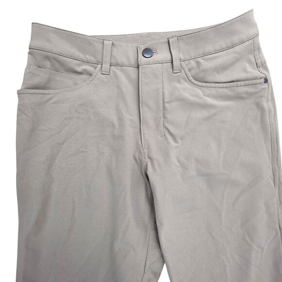 Lululemon ABC Pants Mens 28x31 Tan Beige Commission Warpstreme Stretch Chino - Picture 3 of 6
